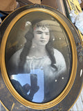 Large Early 1900s Iroquois? Native American Woman Antique Portrait In Frame0