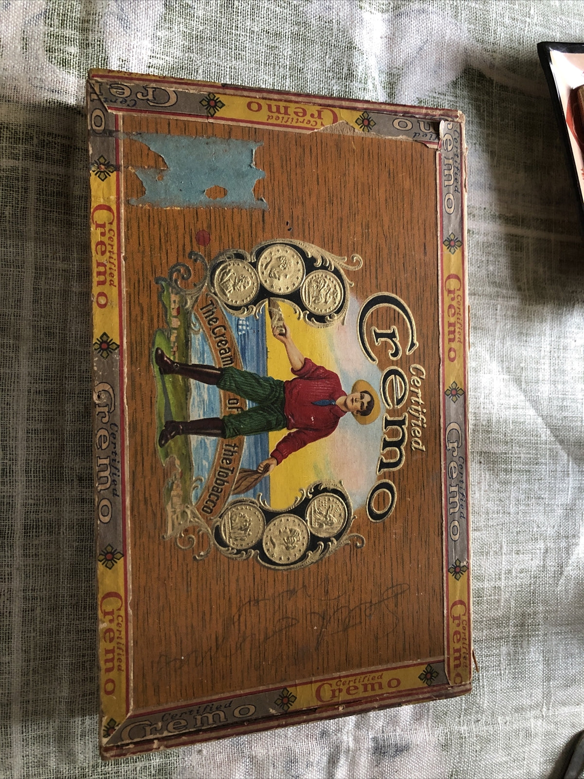 Vintage 5c Certified Cremo Cigar Box Factory No.1172