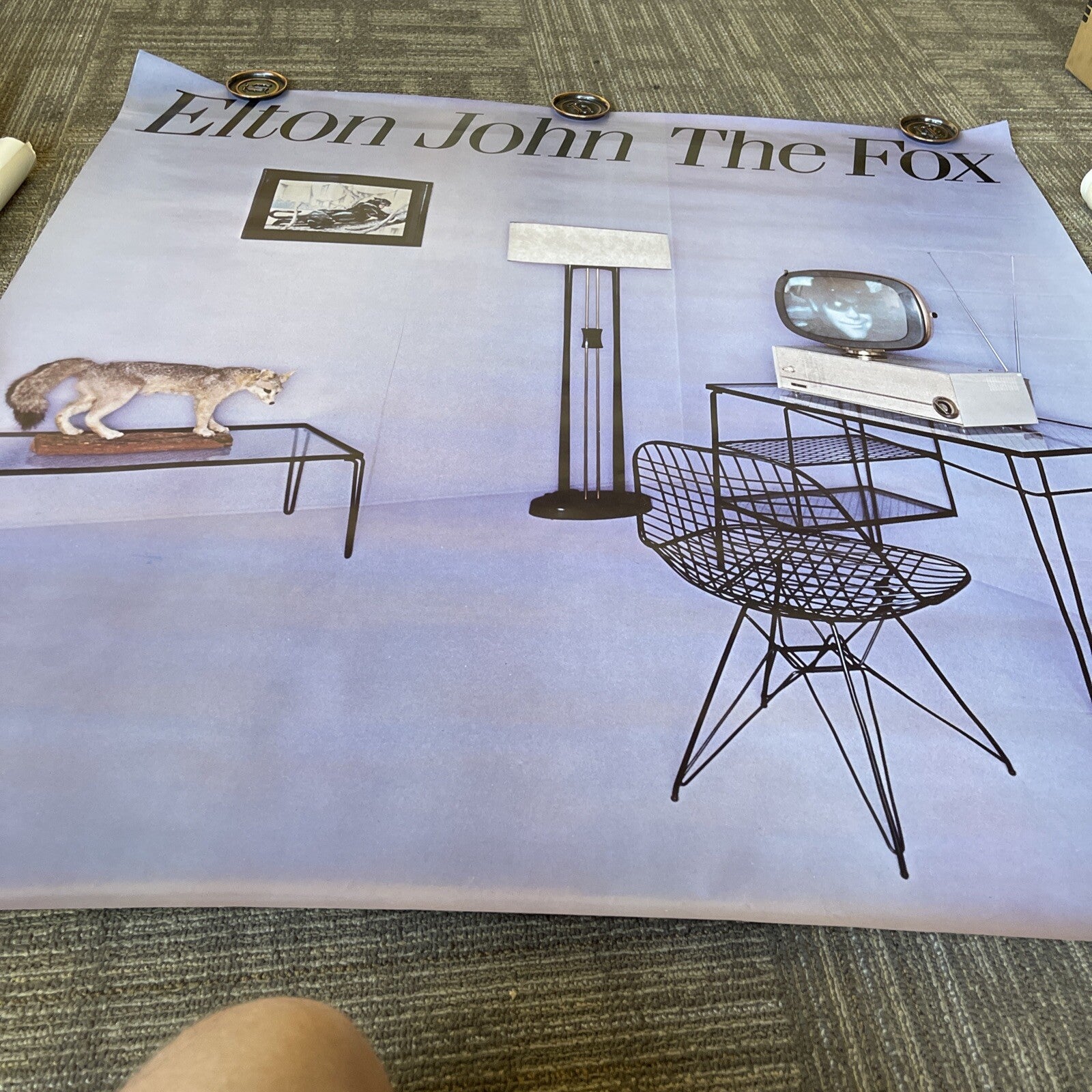 #71 1981 ELTON JOHN The Fox Record Store Subway Promo Poster 45”8