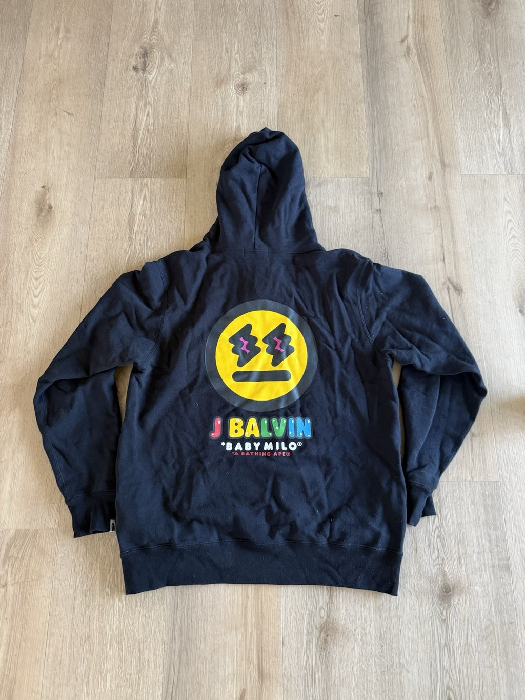 BAPE x J Balvin Baby Milo Pullover Hoodie Black SS20 Authentic3