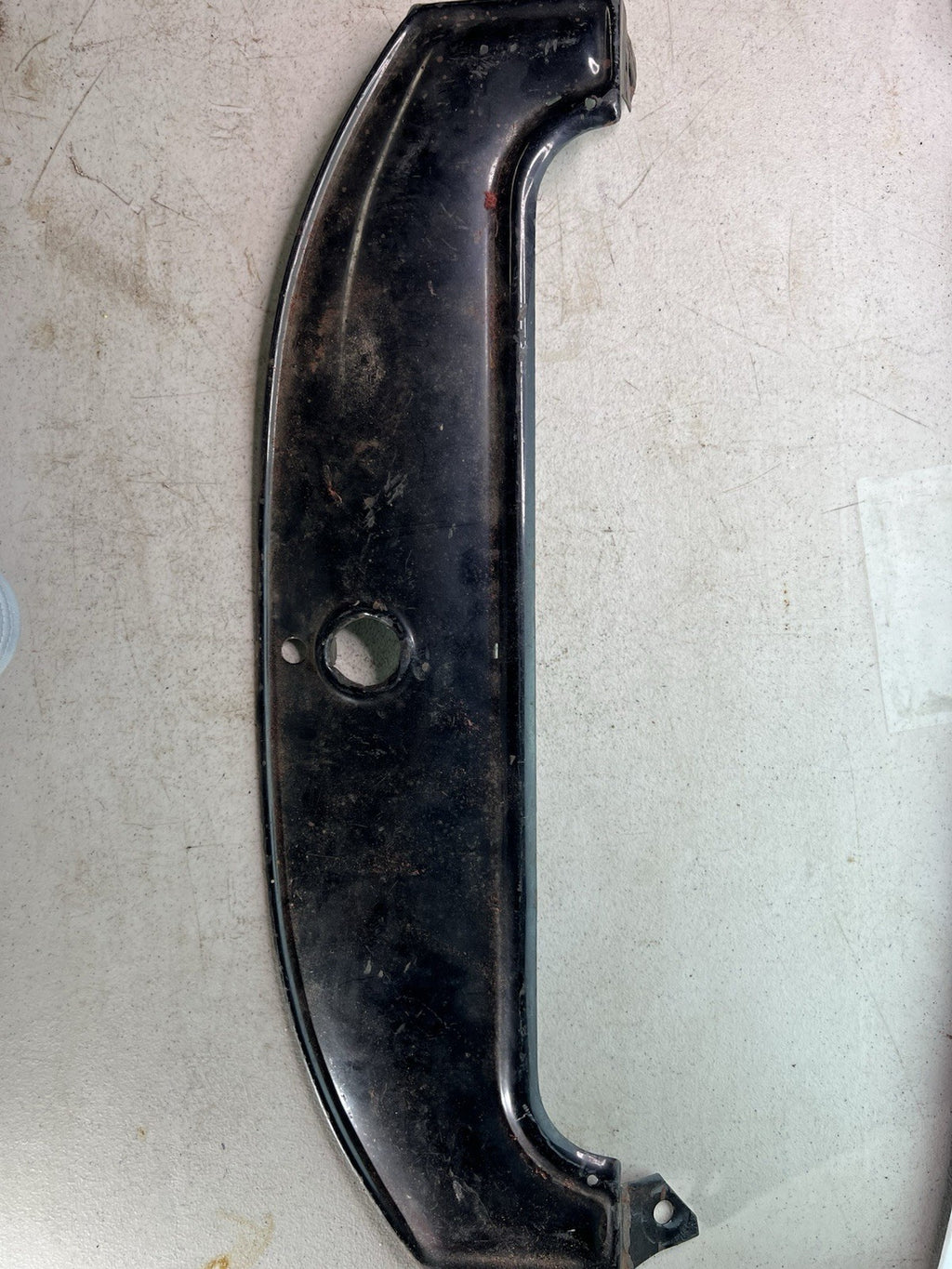 Vintage Black Metal Engine Splash Shield / Timing Cover Plate0