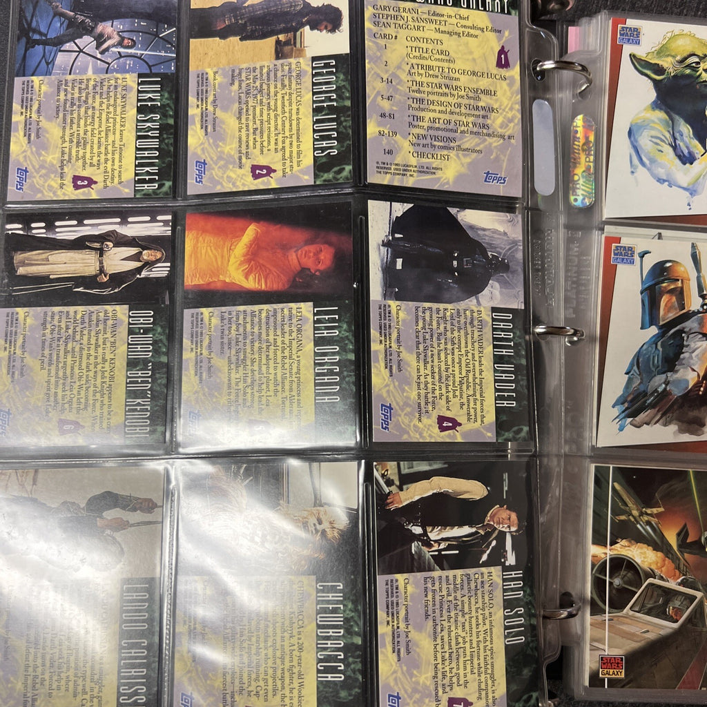 Lot of Vintage Star Wars Galaxy Trading Collectors Cards2