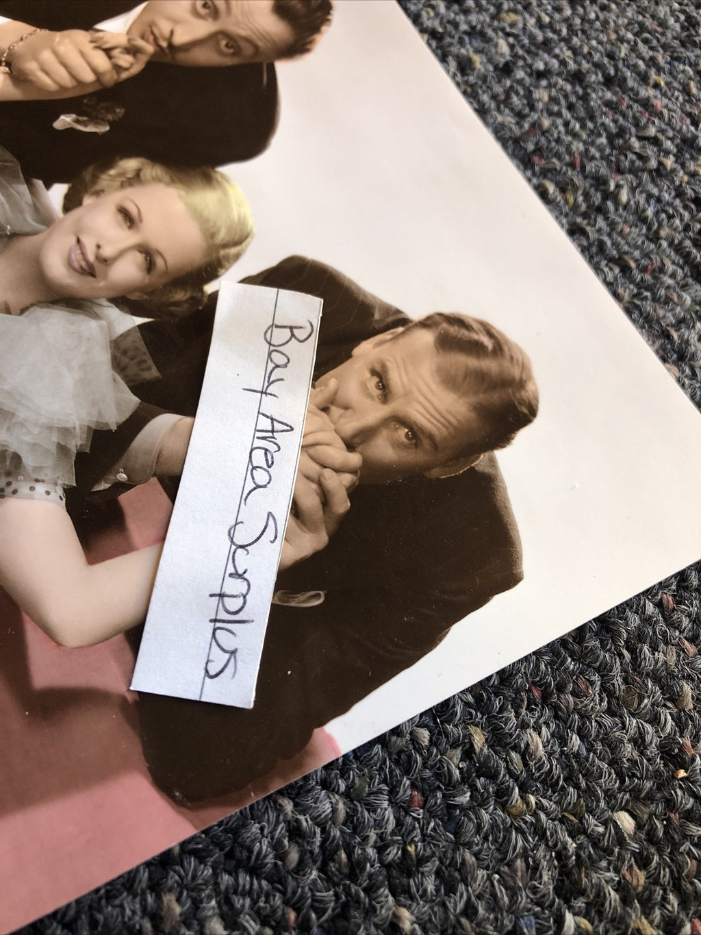 Rare Original Unpublished Photo Of Joan Bennett Misha Aur & Alan Mowbray 7”x5.5”6