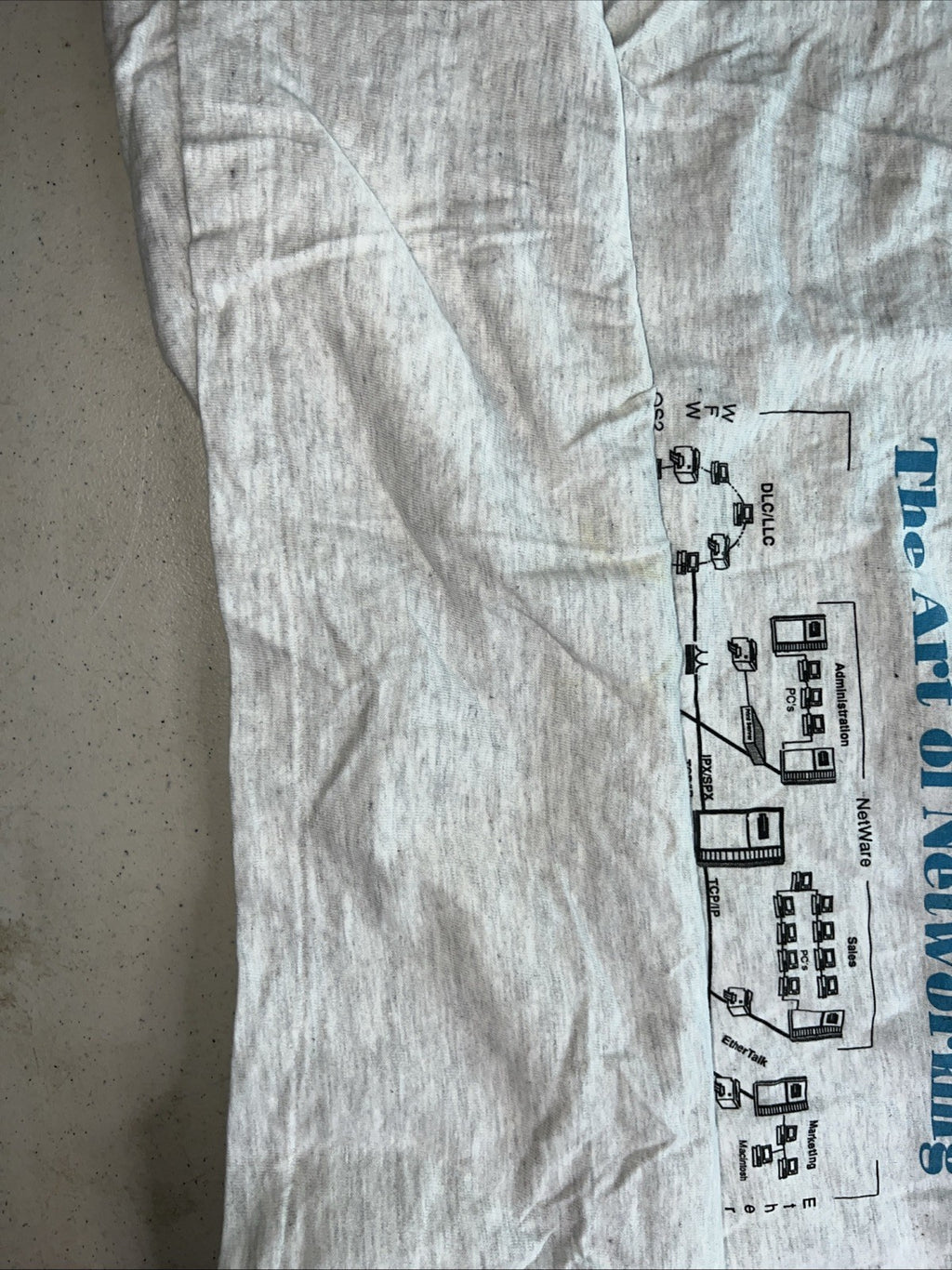 Vintage MiLAN “The Art of Networking” Tech Diagram T-Shirt XL Hanes PC TEE4