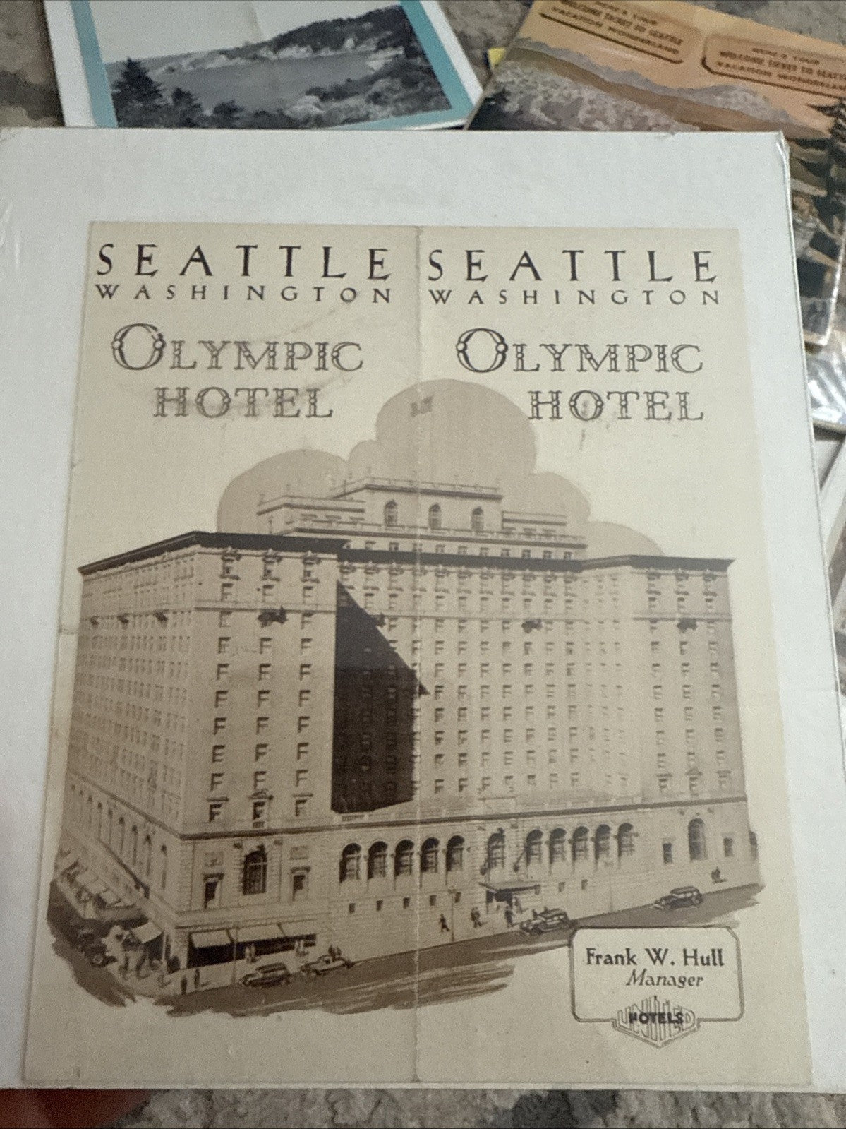 Ephemera Lot SEATTLE WASHINGTON 1920's Hotel Brochure Pamphlets Map Guides1