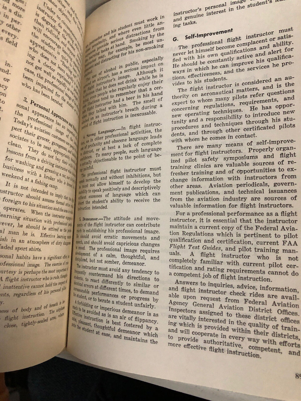 Vtg Flight Instructor's Handbook Federal Aviation Agency Paperback AC61 16A APR5