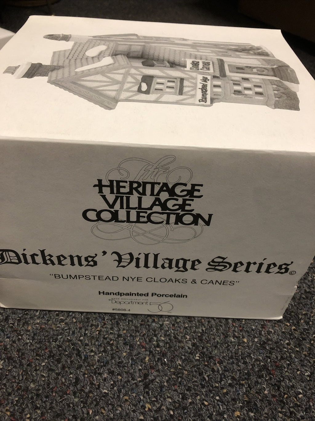 NIB Department 56 Dickens Village “Bumpstead Nye Cloaks And Canes” #5808-41