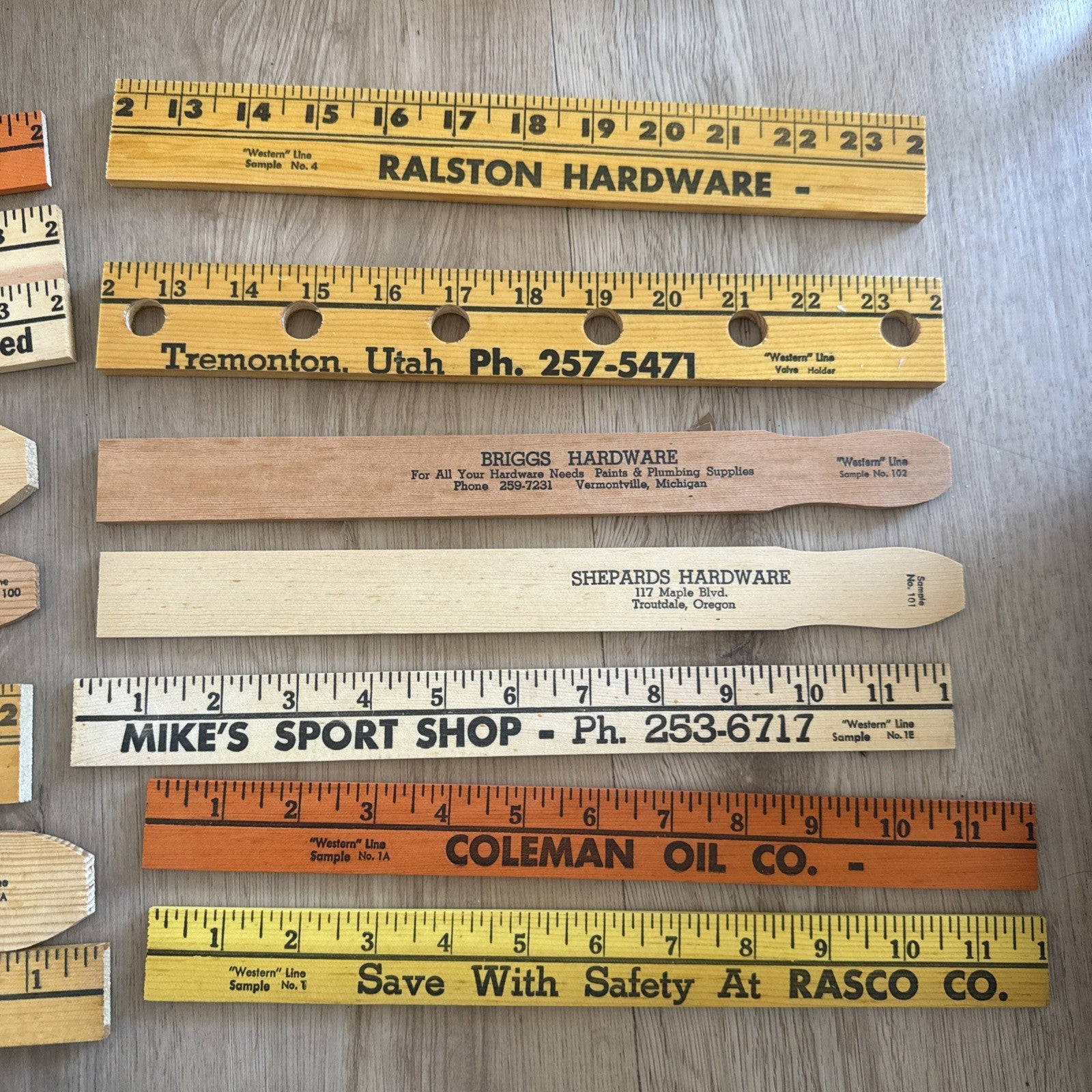 Vintage Rare Salesman Sample Advertising Yardstick Box Lot2