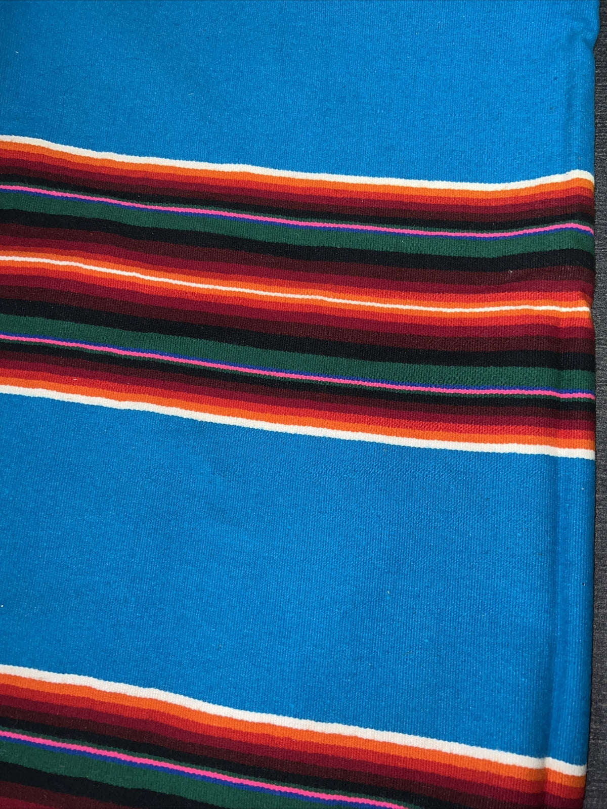 LargeVintage Mexican Saltillo Blanket Serape Rare Vibrant Colors Ethnic Blanket1