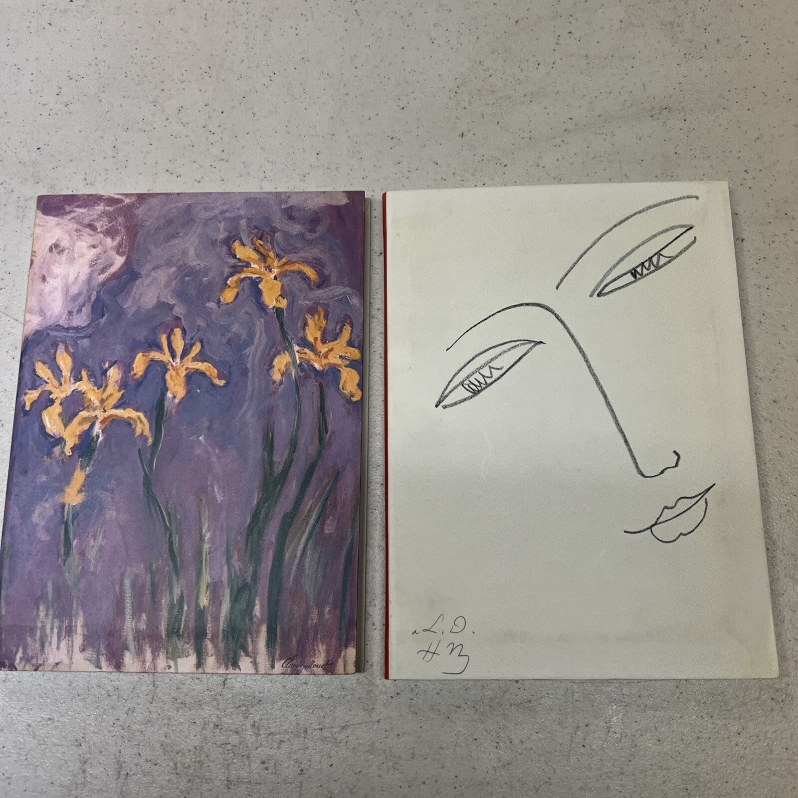 Pair of Monet and Matisse Art Blank Books 8” X 6”0