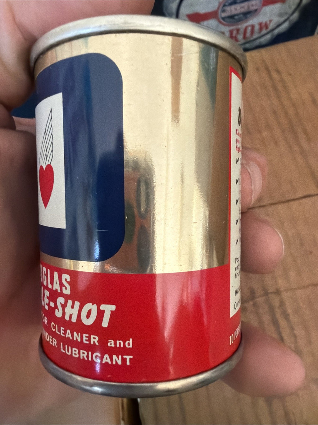 Vintage NOS  Douglas Motor Oil Co California UC Lube 4oz Not Quart Oil can2