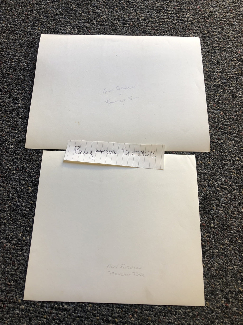 Original Unpublished Lot Of 2 Photos Of ANN SOTHERN FRANCHOT TONE Miss USA Judge11