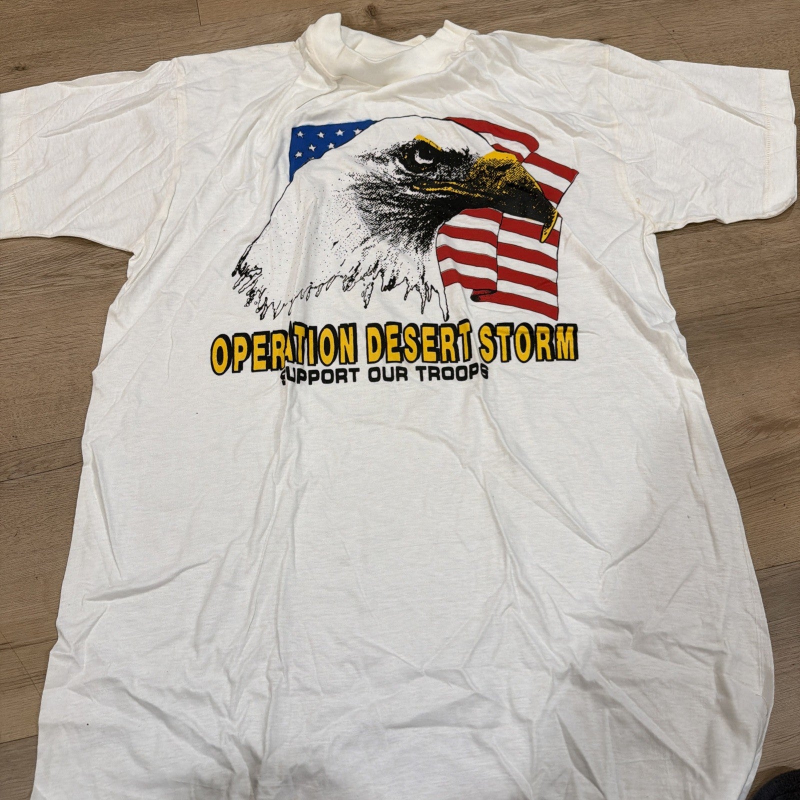 Vintage 90's Operation Desert Storm Middle East Tour Shirt Single Stitch Size XL0