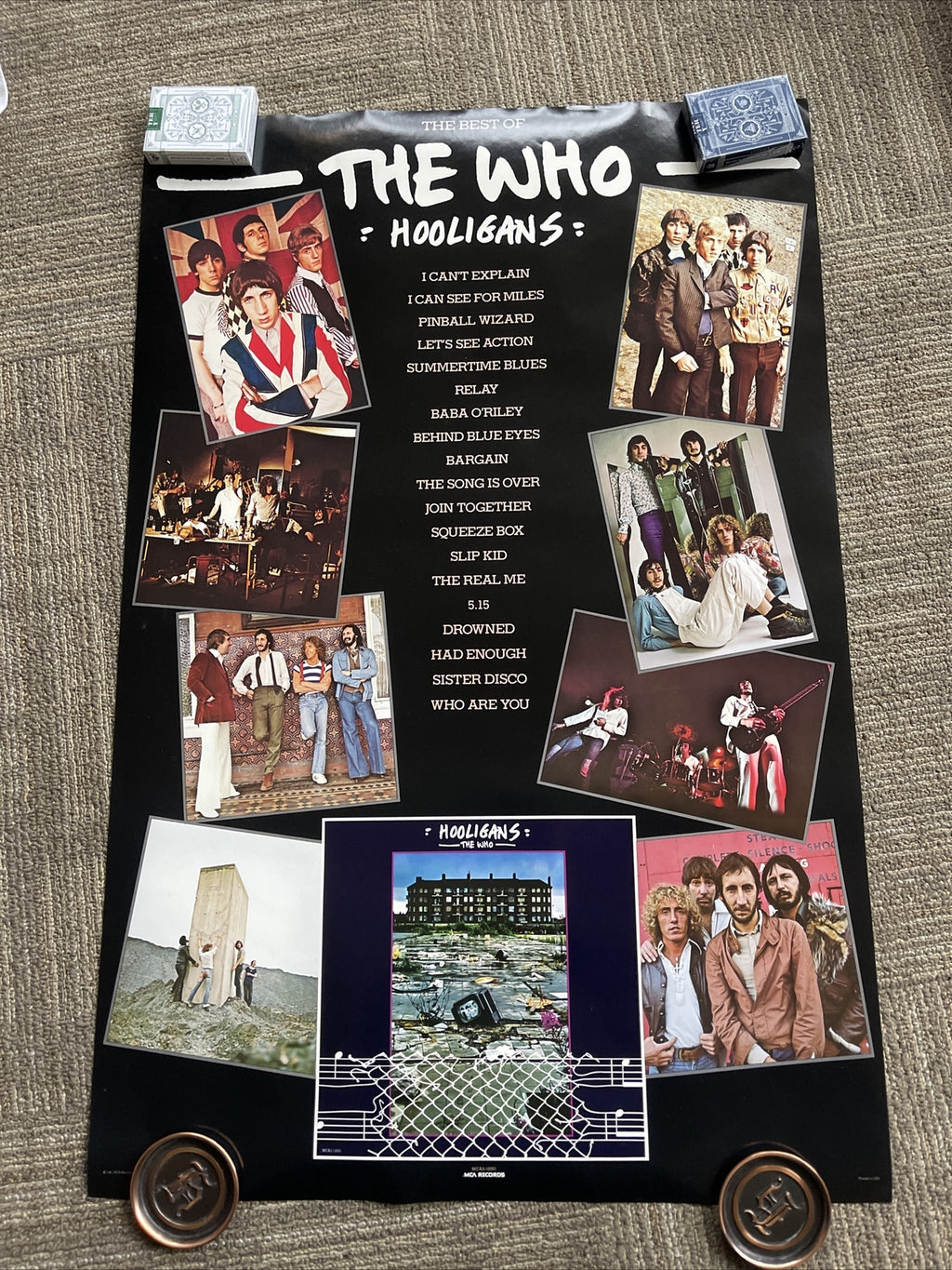 #180 1981 THE WHO Hooligans Record Store Subway PROMO POSTER 23x35”0