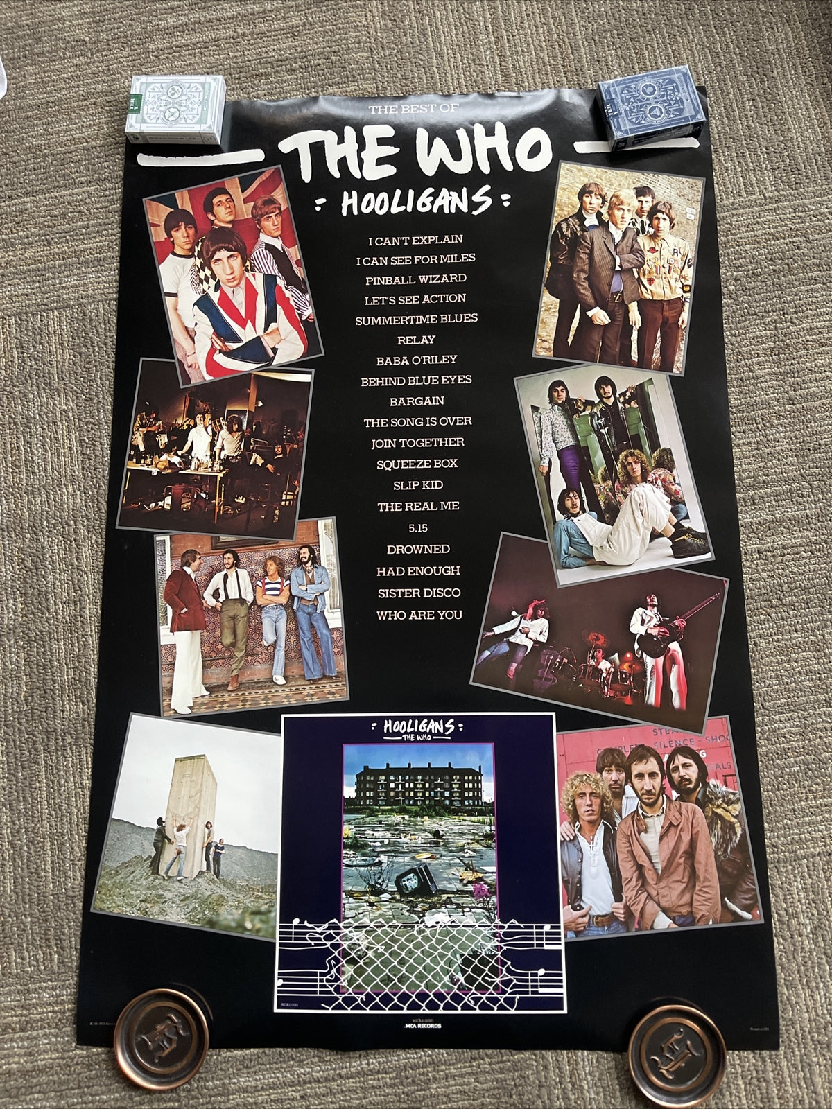 #180 1981 THE WHO Hooligans Record Store Subway PROMO POSTER 23x35”0