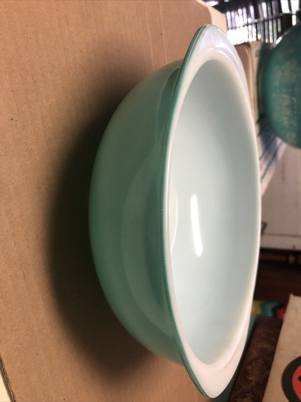 Vintage 1960’s Pyrex Turquoise Casserole Dish 024 2QT0