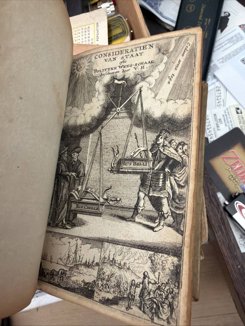 Antique Dutch 1662 17th Century Antiquarian Military And Political Book Nice!1