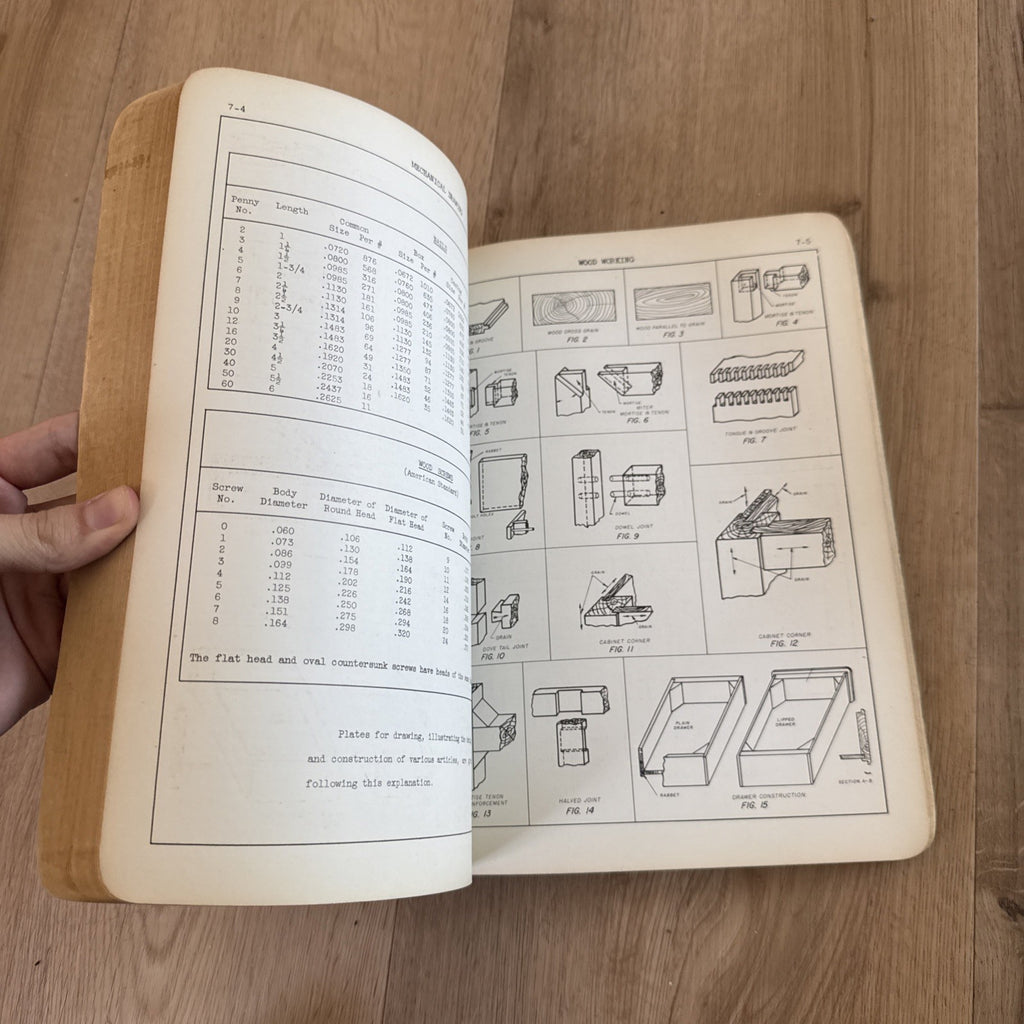 Vtg 1941 Henry Ford Trade School Mechanical Drawing Textbook Blueprint Manual4