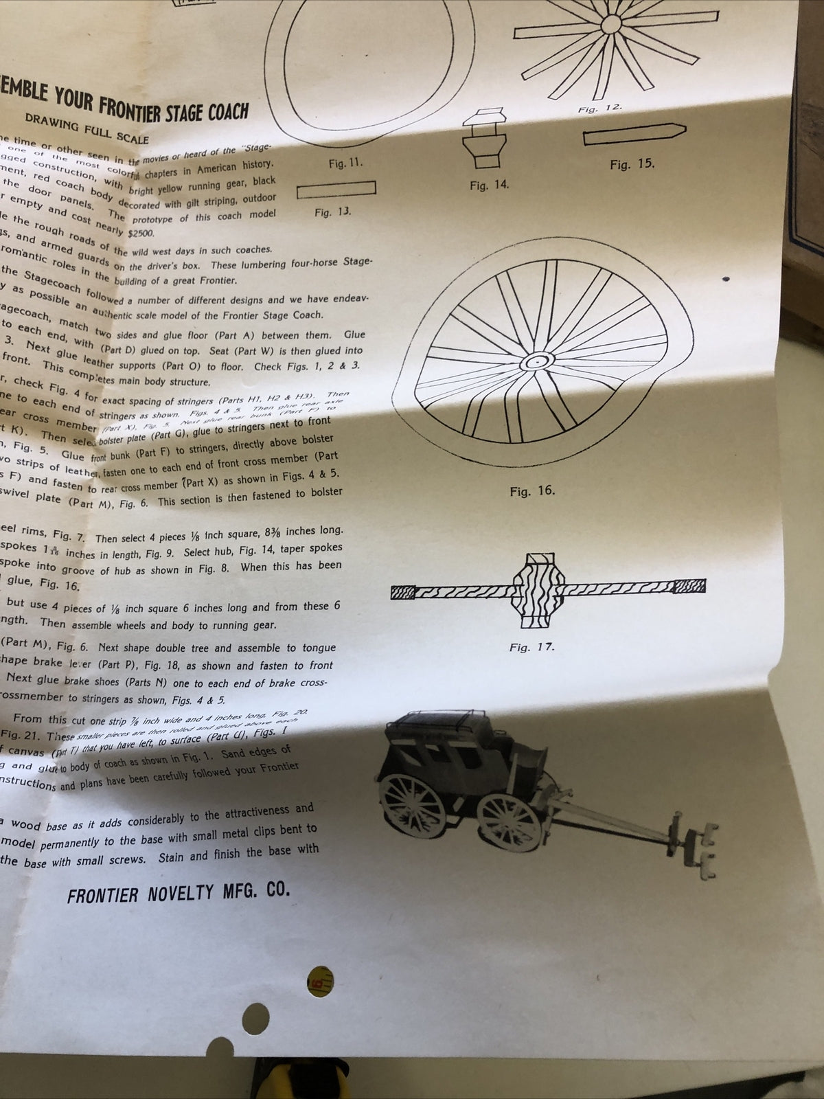 Vintage Frontier Days Stage Coach Build Your own With Instructions6