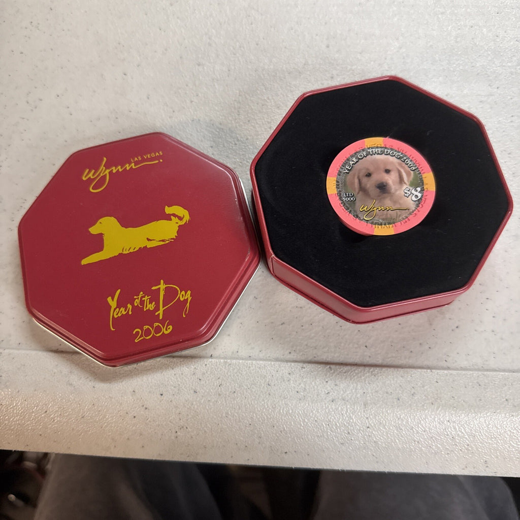 Wynn Las Vegas - Year of the Dog Commemorative $8 Chip (2006) - Limited 50000