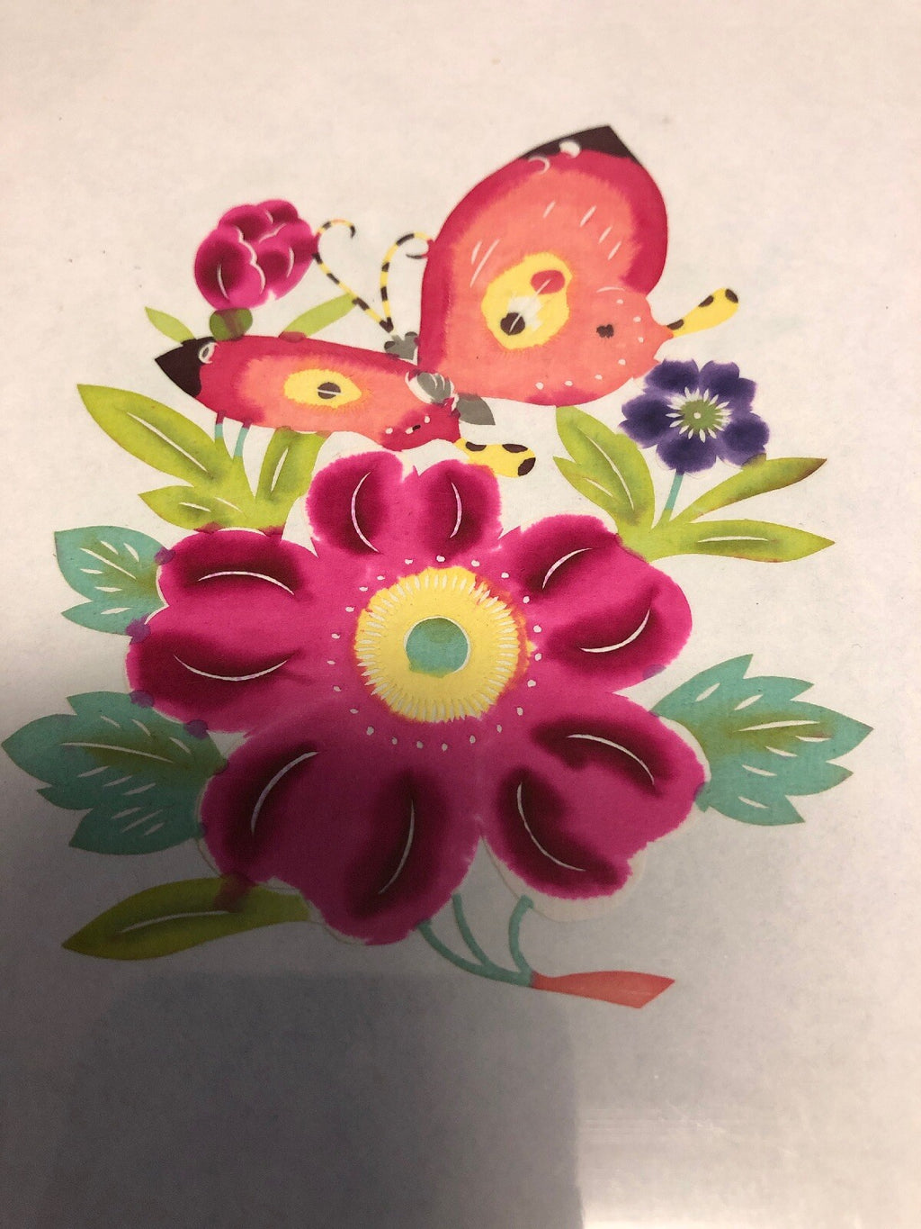 Chinese Paper Cuts Butterfly on colorful pieces Zhou Hand Cut Decoration Art1