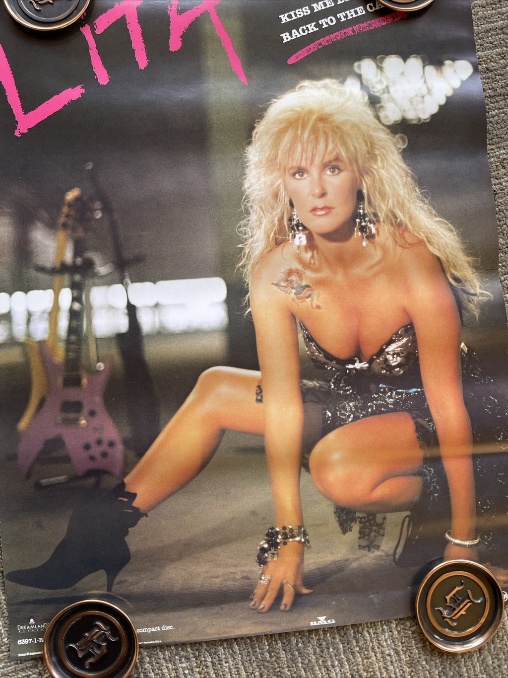 #198 1988 LITA FORD Record Store Promo Poster Hollywood Pinup 18” X 24”5