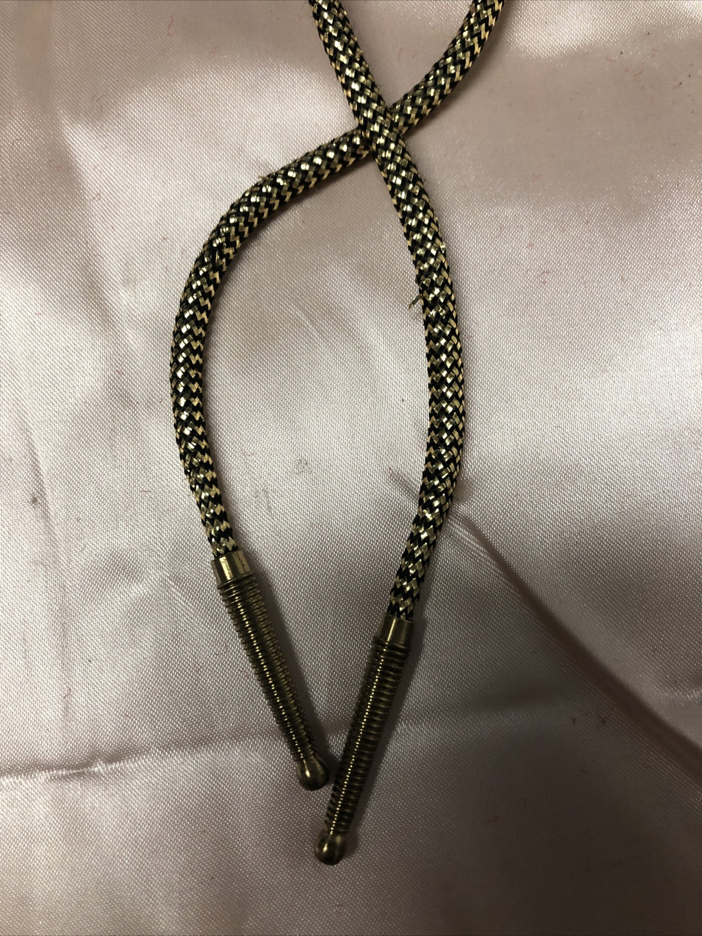 Vintage Gold/Black Bolo Tie Train Pendant2