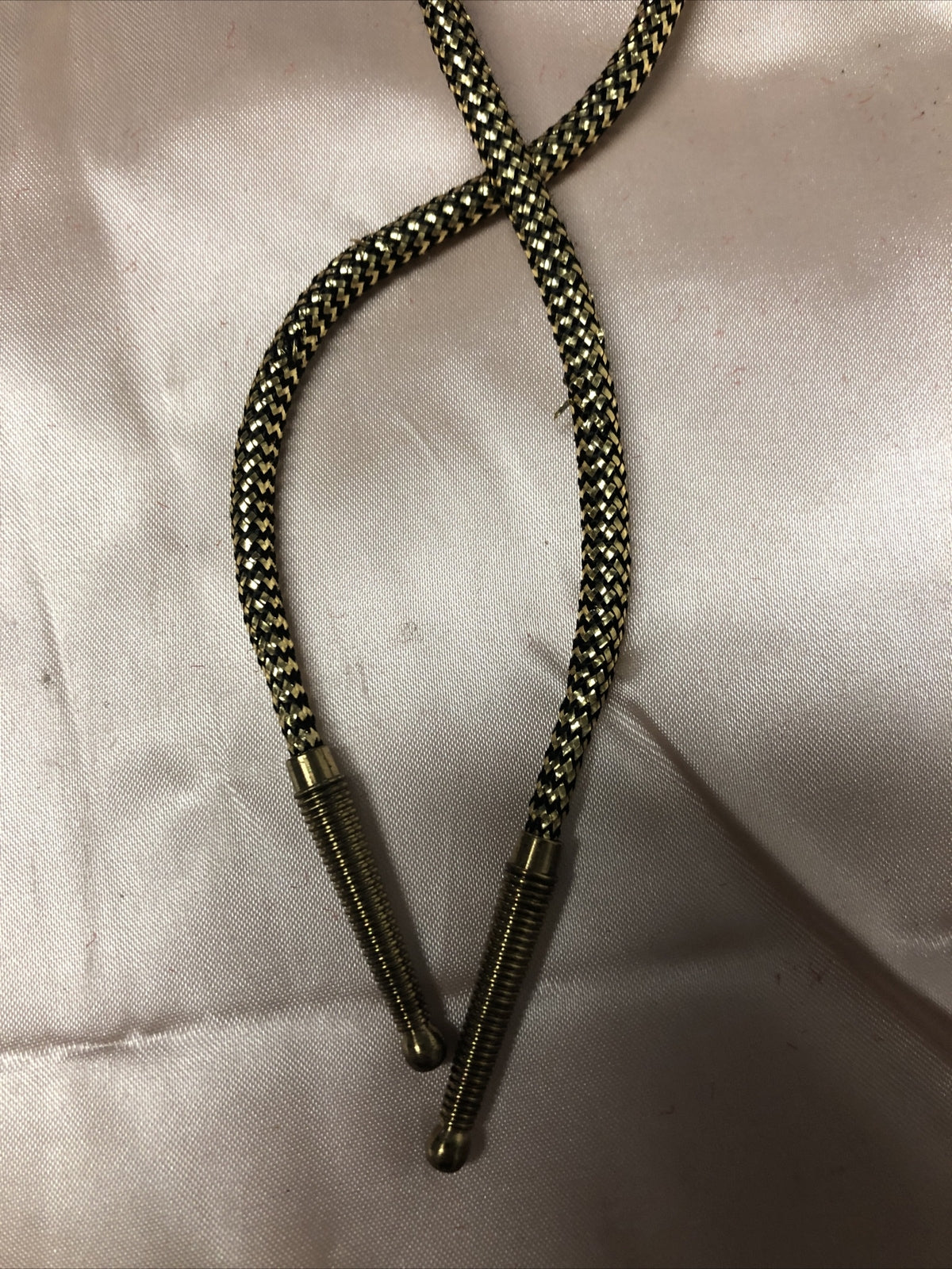 Vintage Gold/Black Bolo Tie Train Pendant2