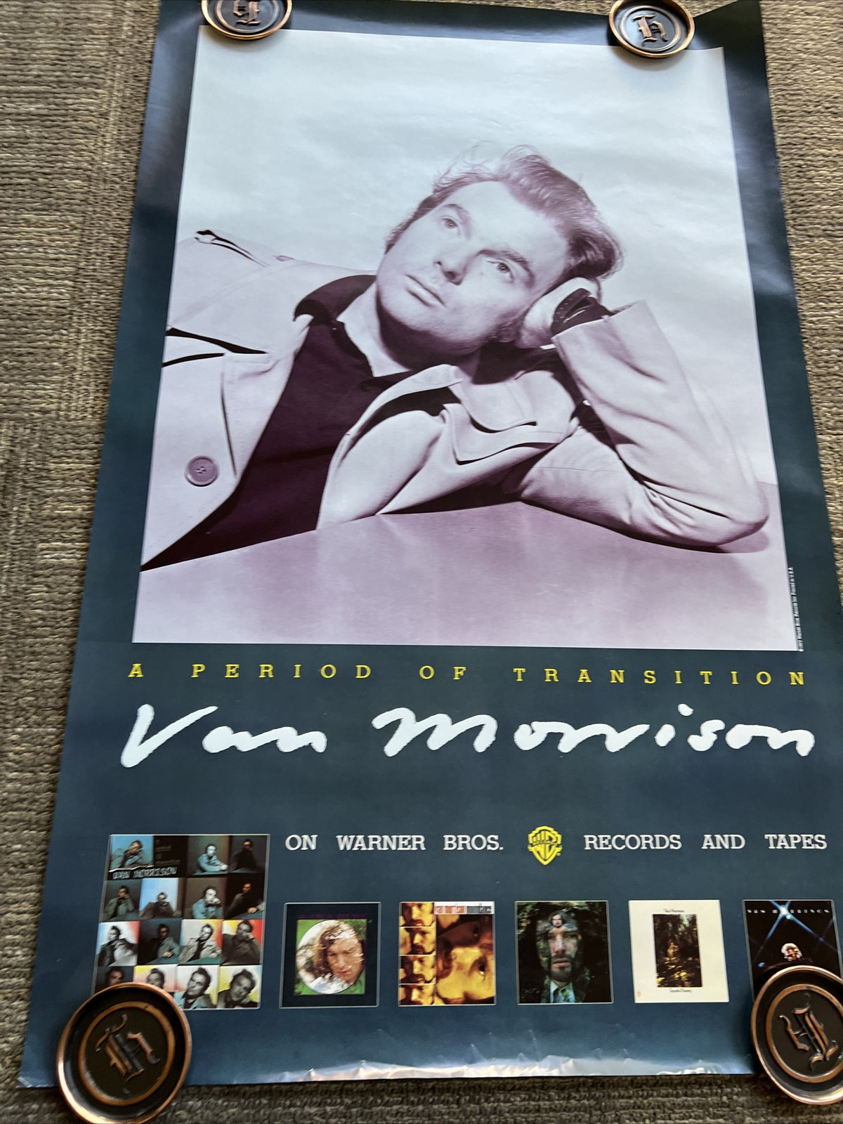 #182 Van Morrison Period Of Transition 1977 album Record Store promo poster8