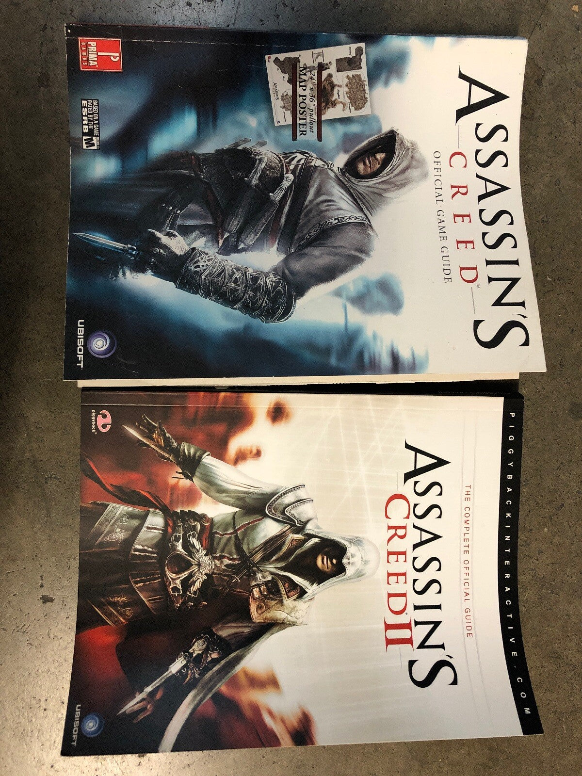 Assassin's Creed Official Game Guide 1&2 Ubisoft +Map Poster Primary Game& Piggy0