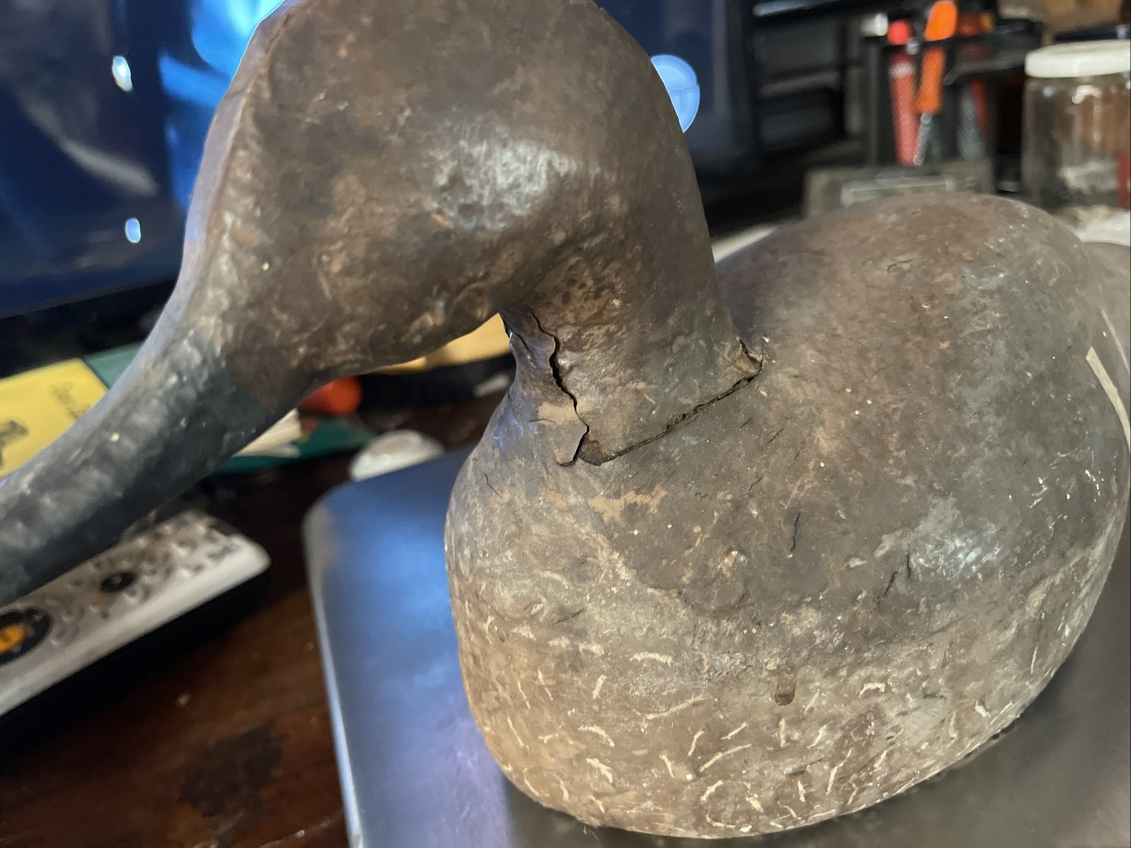Antique Duck Decoy lot of 2 one signed RB old6
