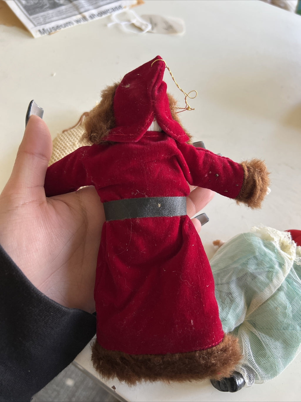 Vintage Santa Claus Set One Bisque Two Santa Bags6