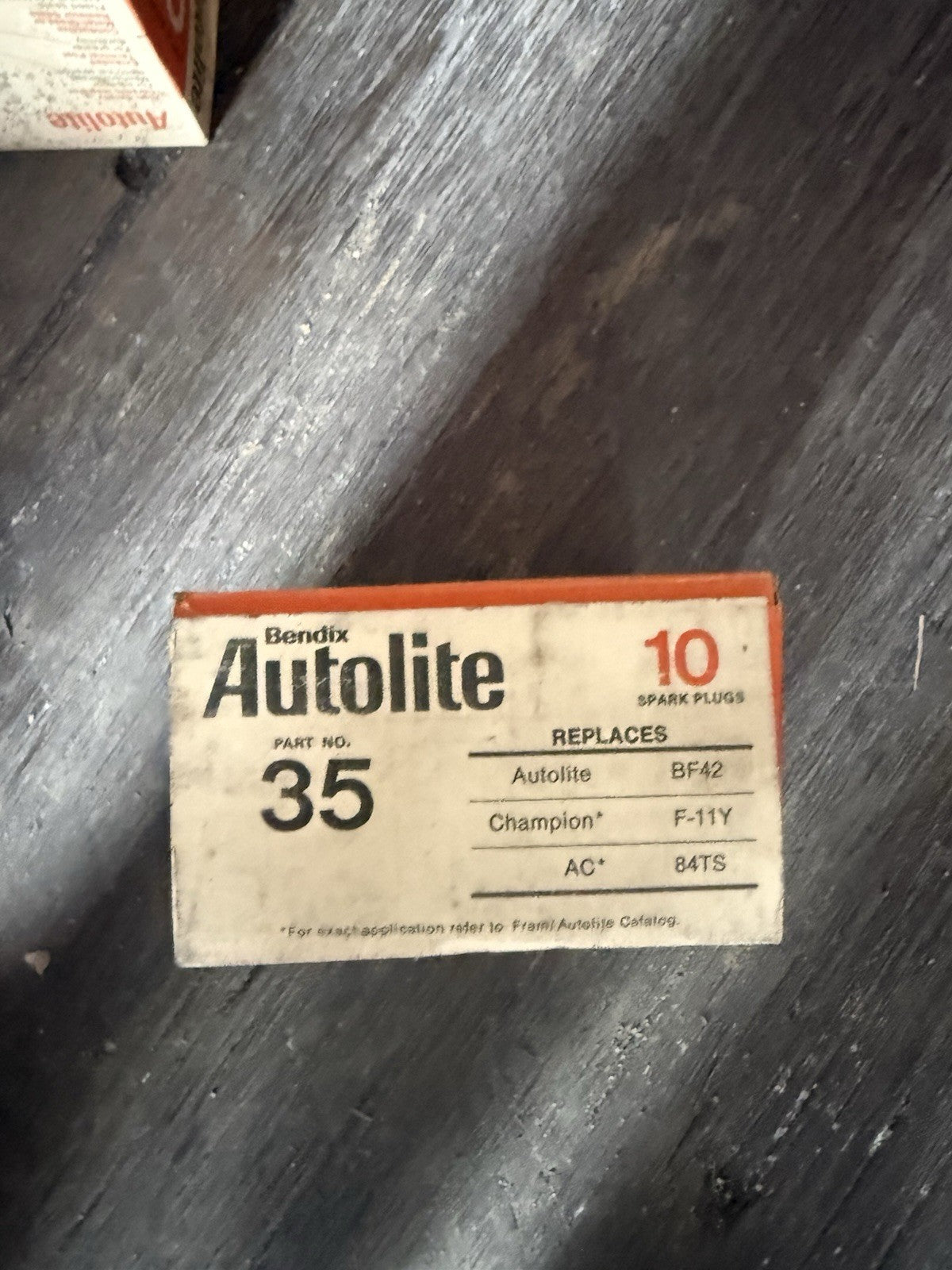 NOS Vintage Autolite 35 Spark Plugs Box of 10 Replaces Champion0