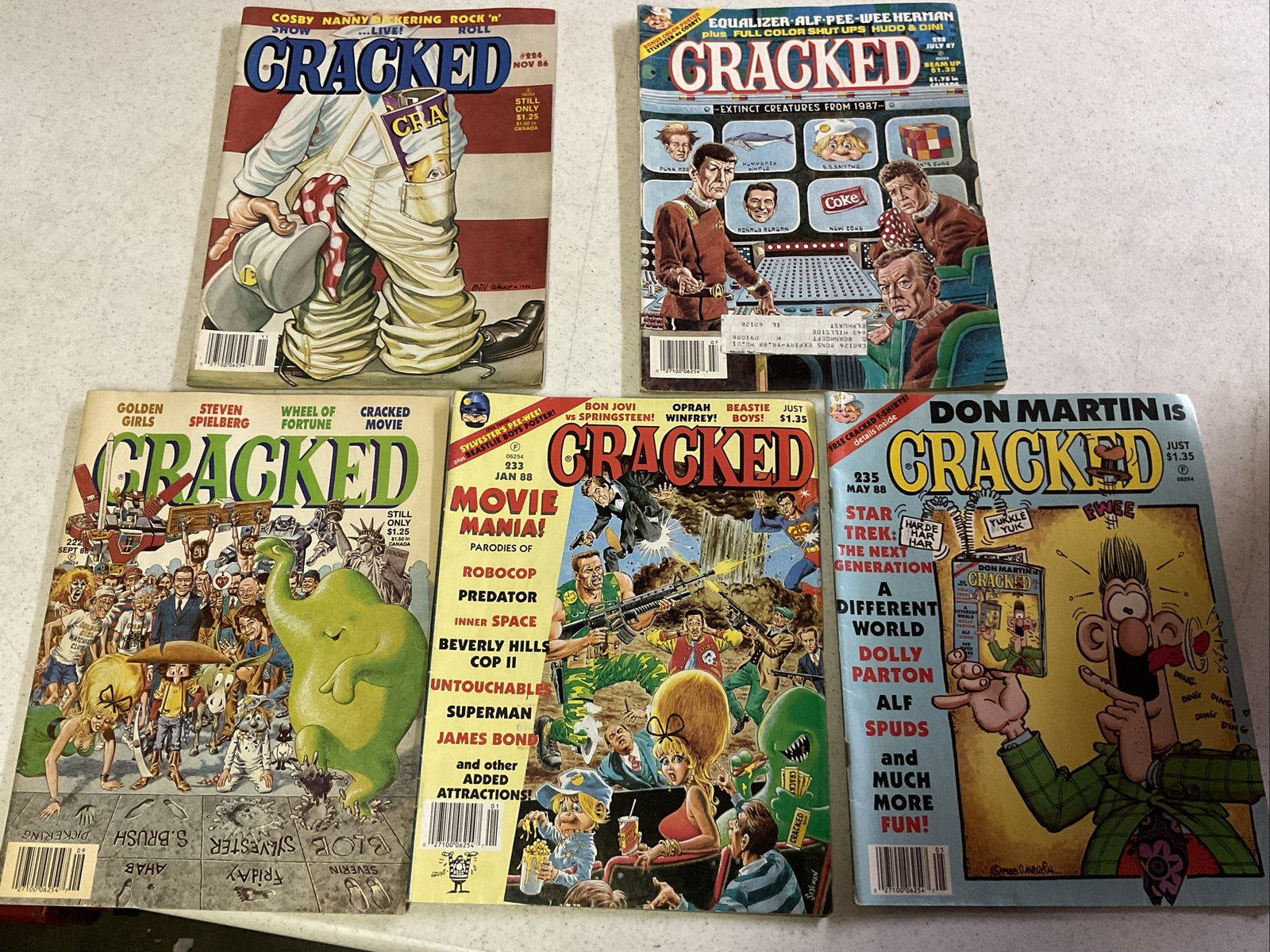 CRACKED MAGAZINE- 4 VINTAGE Issues from 1986-880
