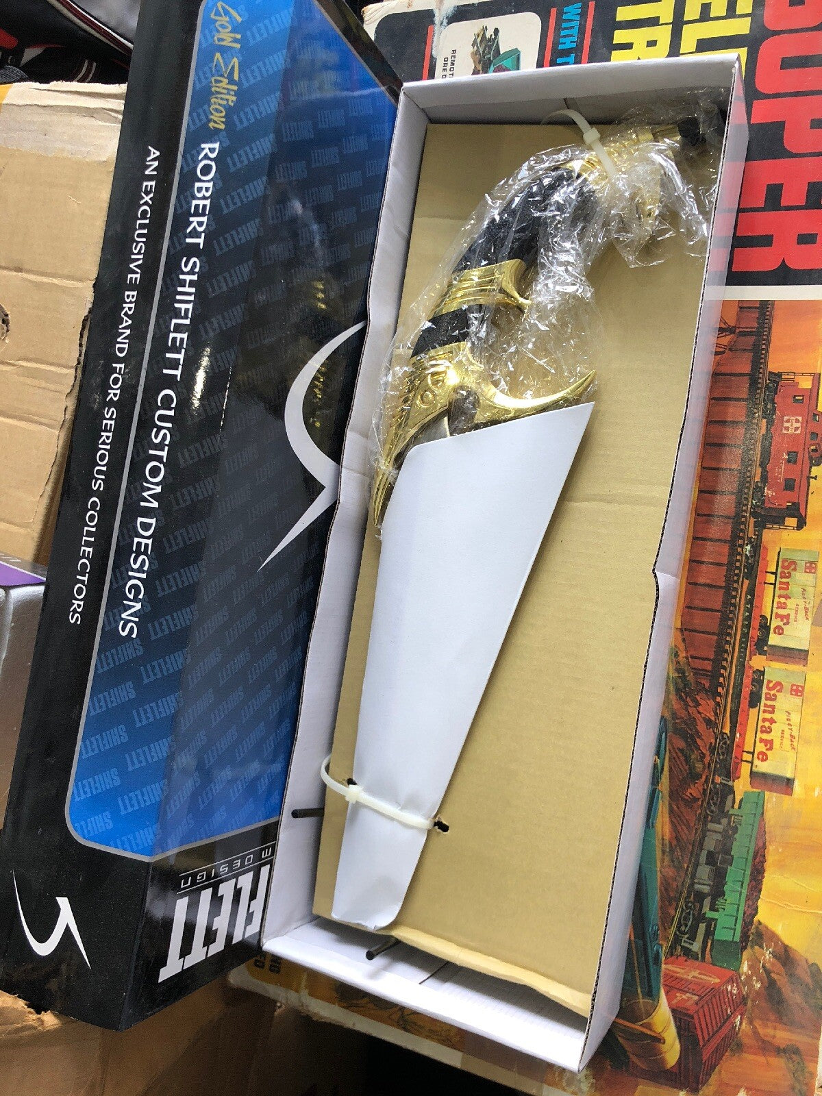 2006 Robert Shiflett Blade Of Woden Knife RS33G Gold Edition - New in Box0