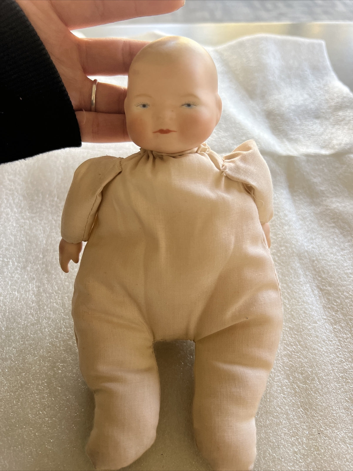 Vintage U.F.D.C Souvenir Baby Doll Nebraska 1972 7.5” Bisque Head1