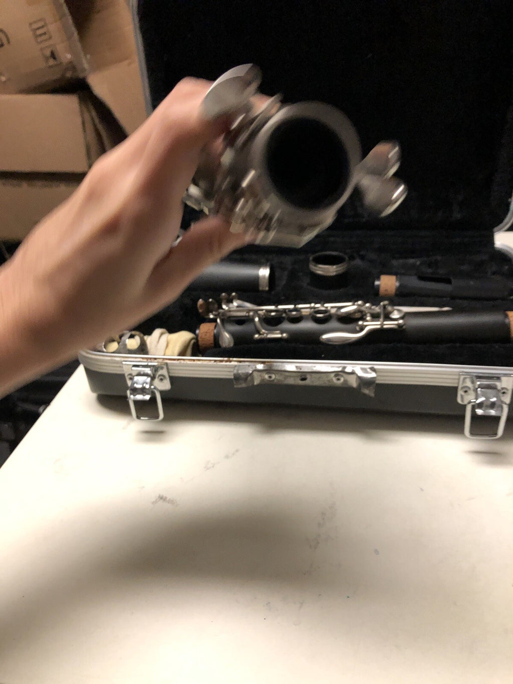 A6 Vintage Nice Selmer Bundy Resonite Plastic Clarinet W/ Case, 1970s9