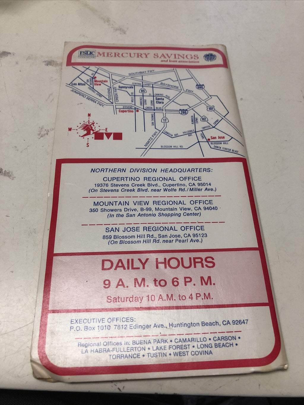 Vintage Mercury Savings And Loan California Los Angeles Maps Freeway Streets1