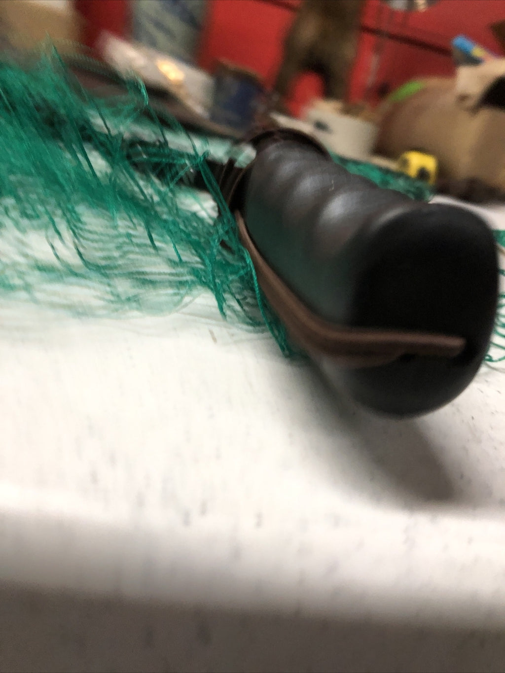 Clean Unused Fishing (Or Bug Net) With Cord Green Netting1