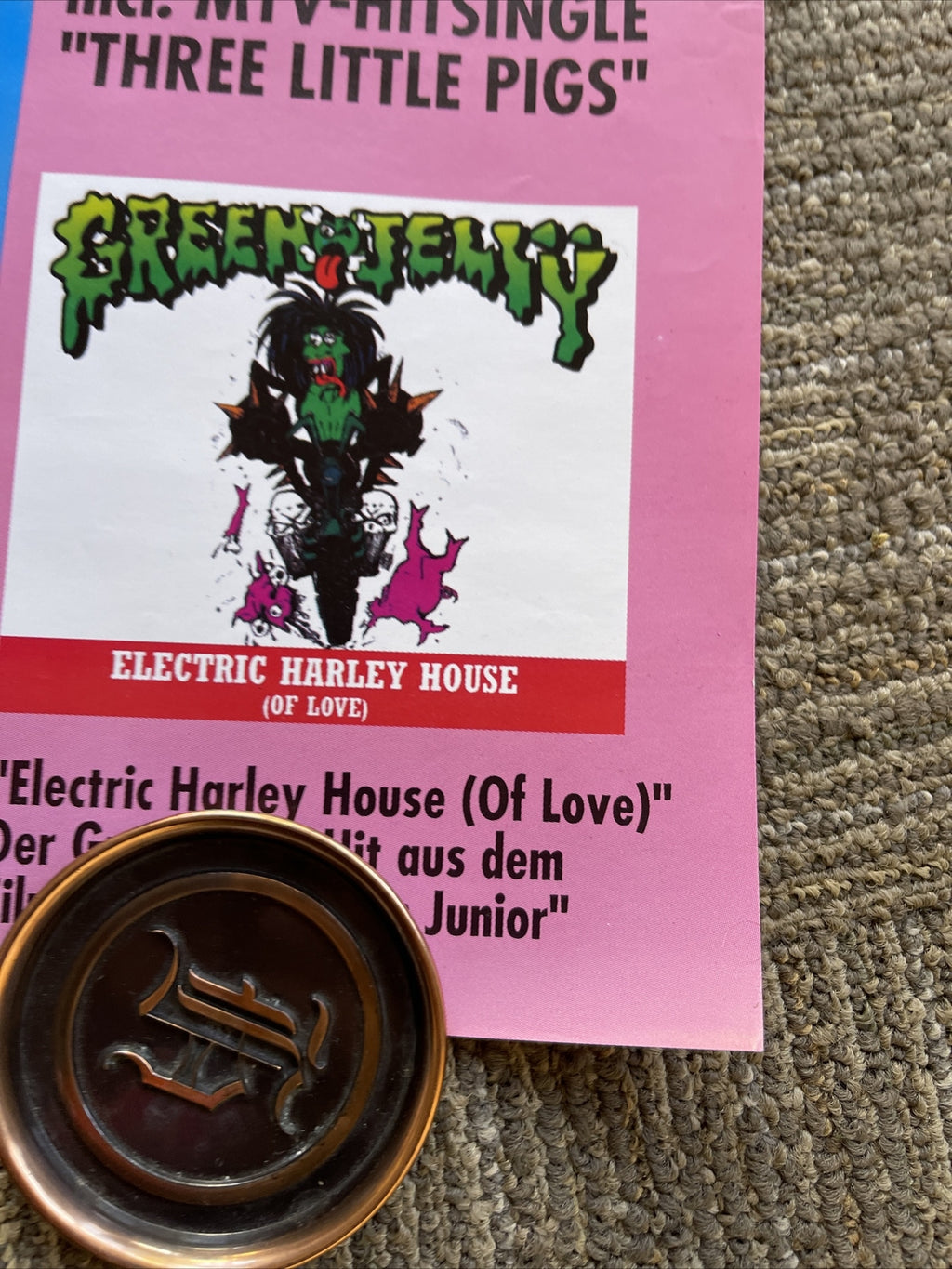 #1 1993 3 Little Pigs GREEN JELLY Schweine Your Anarchy In UK Promo Poster 23x334