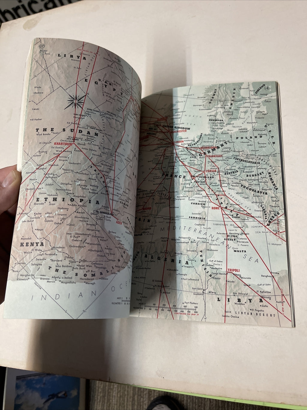1962? BOAC Route Map Book British Air TIMETABLE SCHEDULE Brochure flight cover6