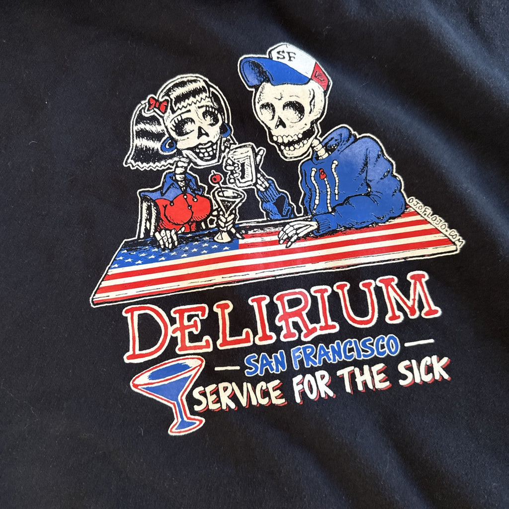 Delirium San Francisco Service For The Sick Skeleton Bar Graphic Black Zip-Up2XL1
