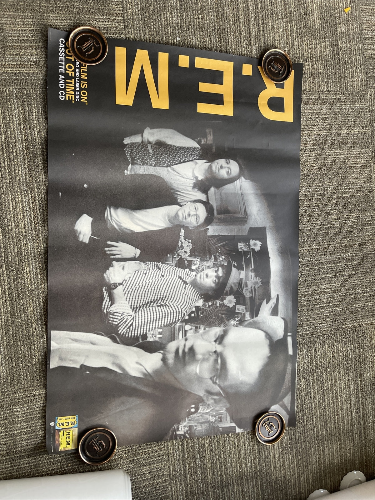 #50 R.E.M. 1991 Out Of Time Record Store Promo Poster 23” X 35” REM0