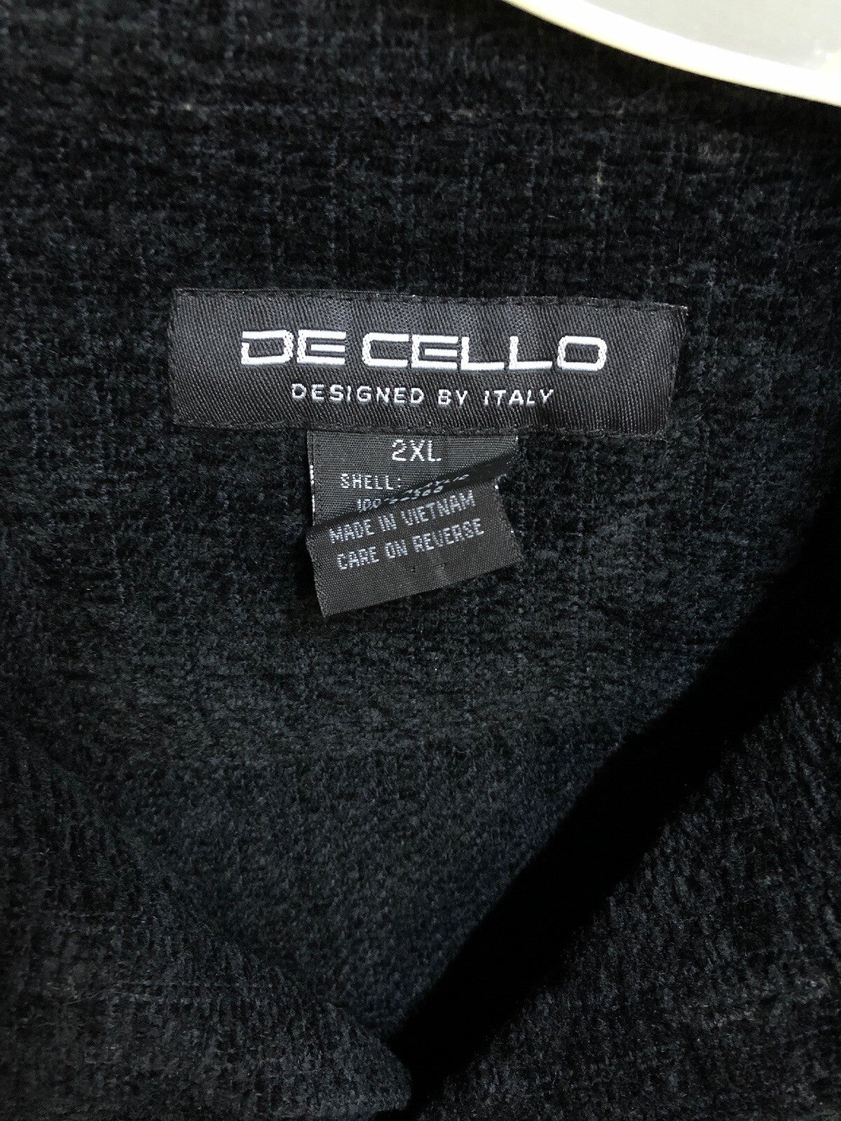 Italy De Cello Jacket And Suitpants Set Black 90s 2XL1