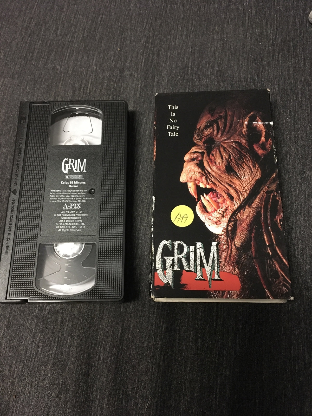 Cult Classic Grim VHS 1996 Horror Gore Creature Feature Halloween0