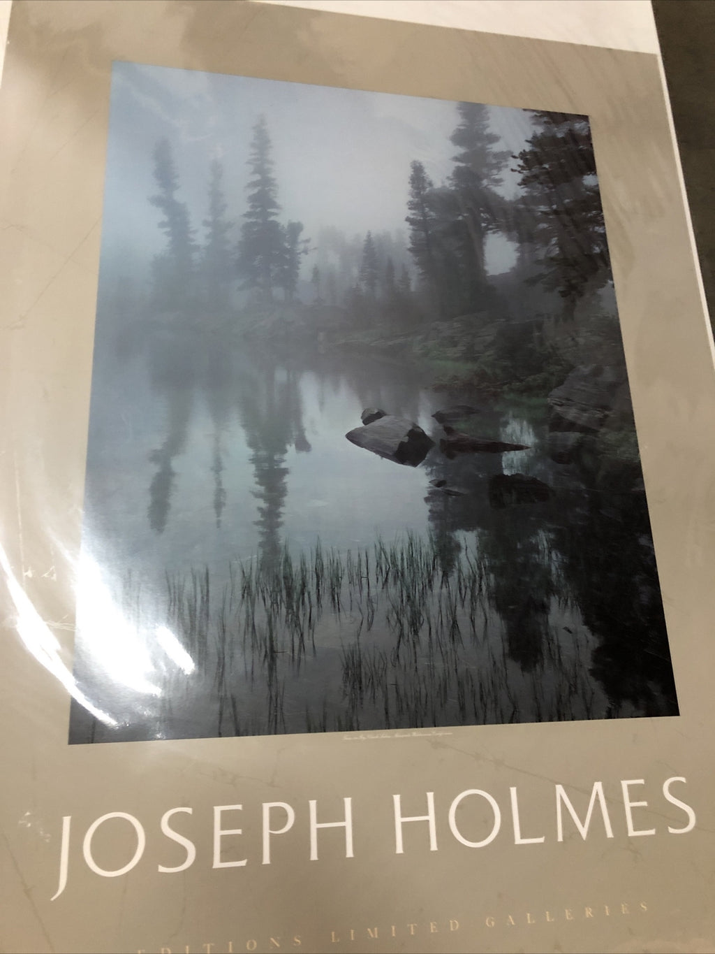 Joseph Holmes 1985 Editions Limited Galleries Poster 35”x25” (Trees In Fog)2