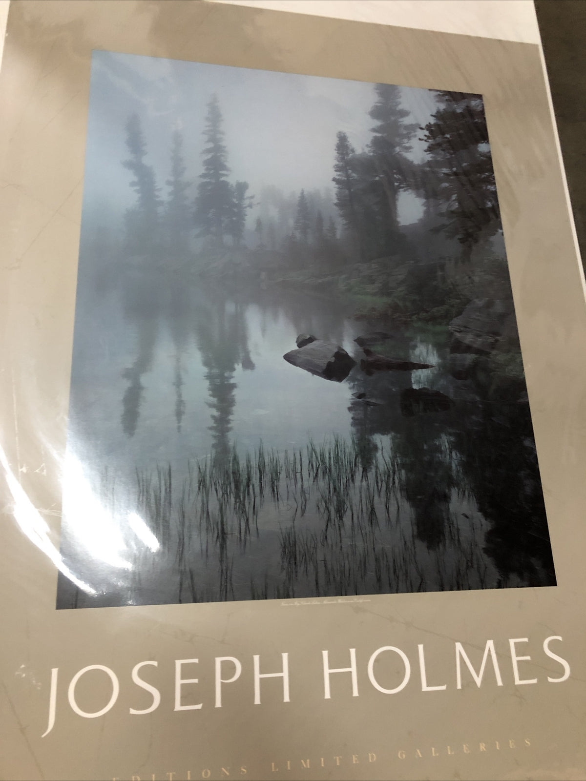 Joseph Holmes 1985 Editions Limited Galleries Poster 35”x25” (Trees In Fog)2