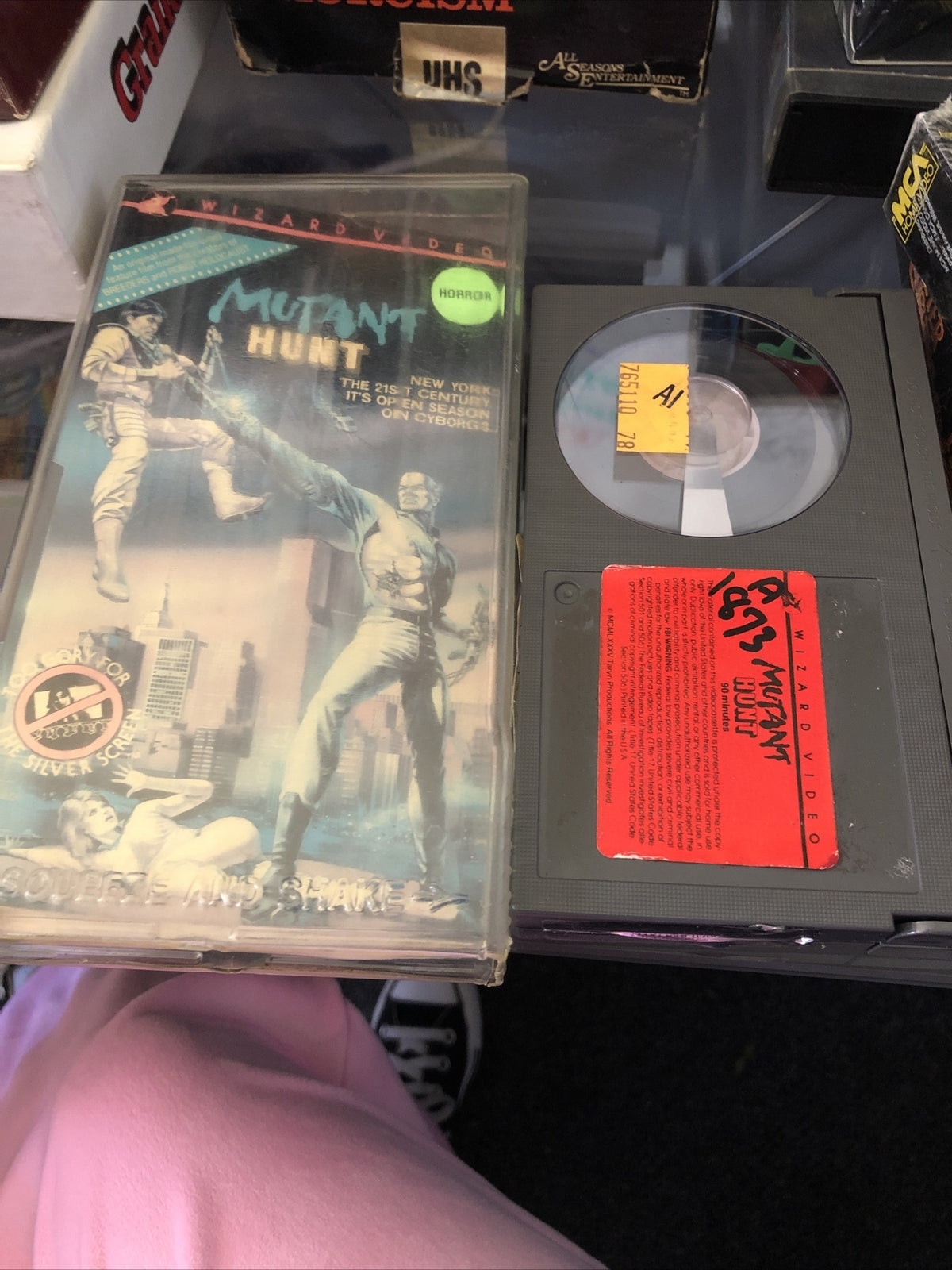RARE MUTANT HUNT 1987 BETA BETAMAX  NOT VHS HORROR CULT WIZARD VIDEO CUTBOX7