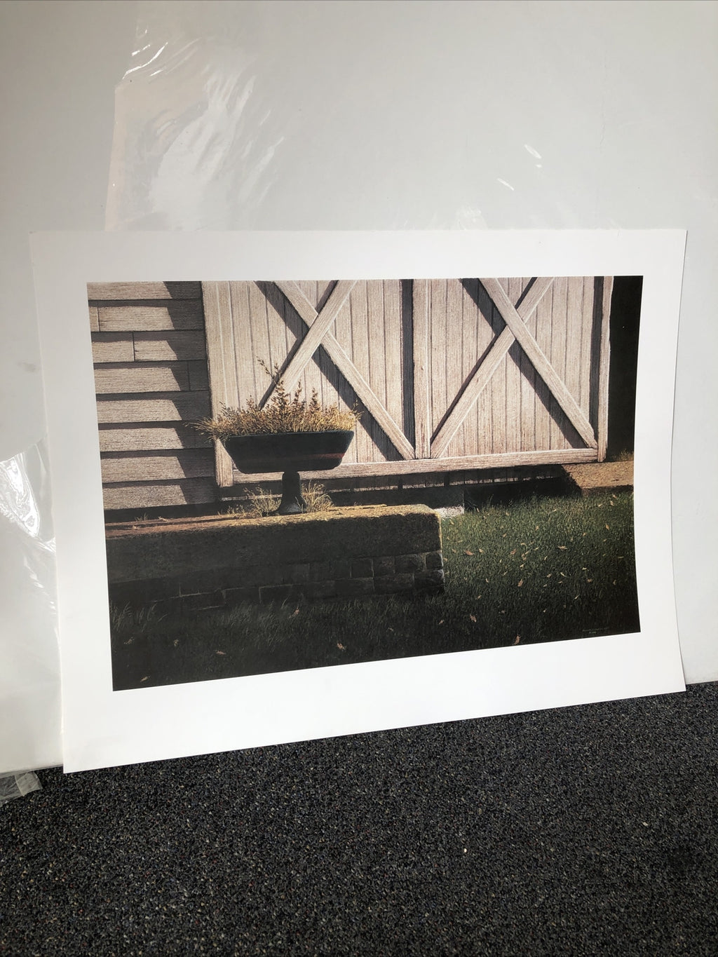 Artist William J Senior Print Farm Barn Landscape 1991 - 28.5”x22”0
