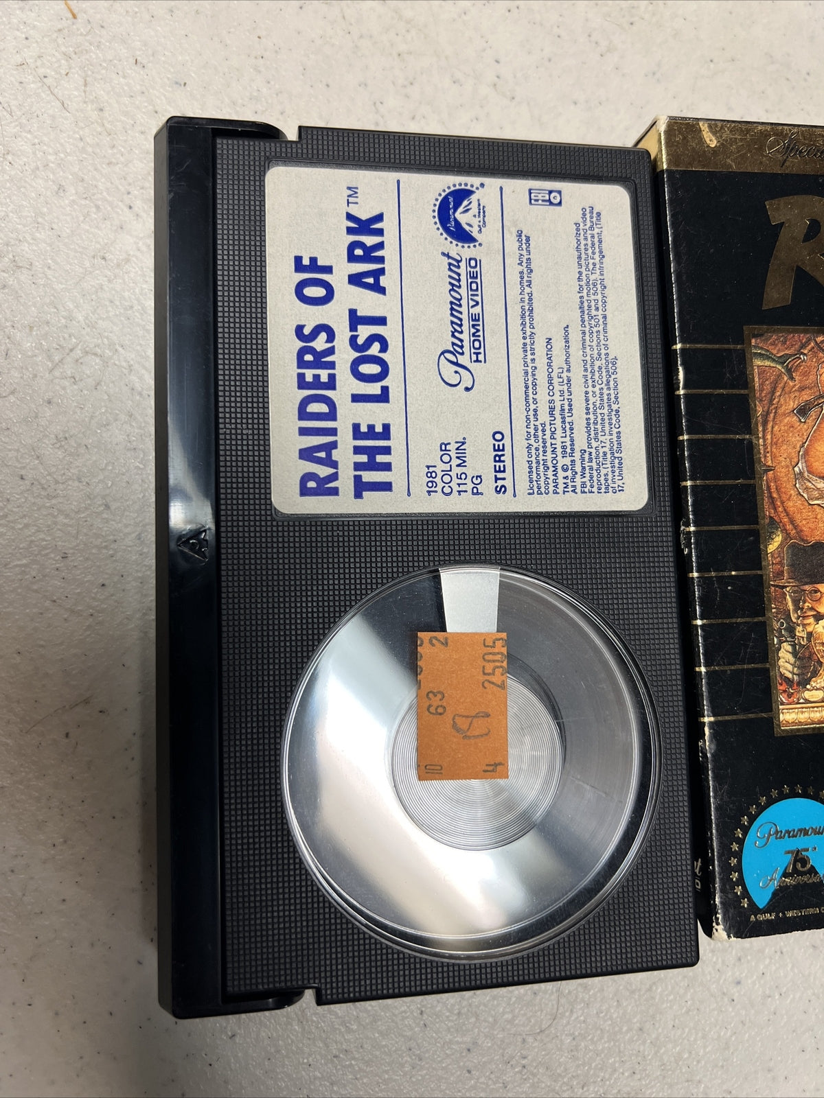 RAIDERS OF THE LOST ARK INDIANA JONES VHS HARRISON FORD SPIELBERG RARE BETA2